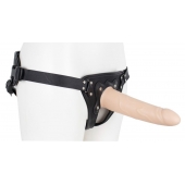 Пустотелый страпон Harness CLASSIC с бандажом - 19,5 см. - LOVETOY (А-Полимер) - купить с доставкой в Новочебоксарске