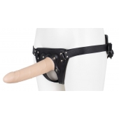 Пустотелый страпон Harness CLASSIC с бандажом - 19,5 см. - LOVETOY (А-Полимер) - купить с доставкой в Новочебоксарске