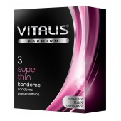 Ультратонкие презервативы VITALIS PREMIUM super thin - 3 шт. - Vitalis - купить с доставкой в Новочебоксарске