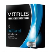 Классические презервативы VITALIS PREMIUM natural - 3 шт. - Vitalis - купить с доставкой в Новочебоксарске