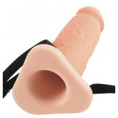 Телесный реалистичный фаллоимитатор с полостью Silicone Hollow Extension - 20 см. - Pipedream - купить с доставкой в Новочебоксарске