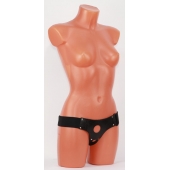 Универсальные черные трусики для страпона - БДСМ Арсенал - купить с доставкой в Новочебоксарске