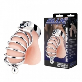 Серебристая клетка для члена Urethral Play Cage - BlueLine - купить с доставкой в Новочебоксарске