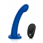 Синяя насадка Remote Control P-Spot G-Spot с черными трусиками - 20 см. - Pegasus - купить с доставкой в Новочебоксарске