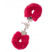 Металлические наручники с красной меховой опушкой METAL HANDCUFF WITH PLUSH RED - Dream Toys - купить с доставкой в Новочебоксарске