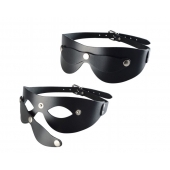 Черная кожаная маска  Новичок - Sitabella - купить с доставкой в Новочебоксарске