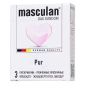 Супертонкие презервативы Masculan Pur - 3 шт. - Masculan - купить с доставкой в Новочебоксарске