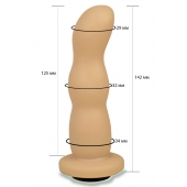 Телесная рельефная насадка Harness - 14,2 см. - LOVETOY (А-Полимер) - купить с доставкой в Новочебоксарске