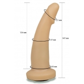 Телесная гладкая насадка Harness - 14,7 см. - LOVETOY (А-Полимер) - купить с доставкой в Новочебоксарске