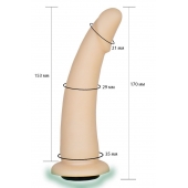 Телесная гладкая насадка-фаллоимитатор Harness - 17 см. - LOVETOY (А-Полимер) - купить с доставкой в Новочебоксарске
