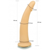 Телесная гладкая насадка-фаллоимитатор Harness - 20 см. - LOVETOY (А-Полимер) - купить с доставкой в Новочебоксарске