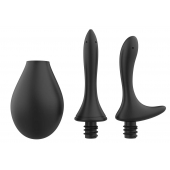 Черный анальный душ Nexus Anal Douche Set с 2 сменными насадками - Nexus Range - купить с доставкой в Новочебоксарске