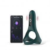 Изумрудное виброкольцо Magic Motion Rise с подхватом мошонки - Magic Motion - в Новочебоксарске купить с доставкой