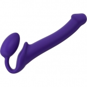 Фиолетовый безремневой страпон Silicone Bendable Strap-On - size M - Strap-on-me - купить с доставкой в Новочебоксарске