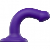 Фиолетовый фаллоимитатор-насадка Strap-On-Me Dildo Dual Density size S - 17 см. - Strap-on-me - купить с доставкой в Новочебоксарске