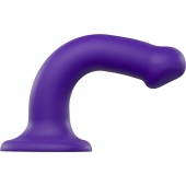 Фиолетовый фаллоимитатор-насадка Strap-On-Me Dildo Dual Density size M - 18 см. - Strap-on-me - купить с доставкой в Новочебоксарске
