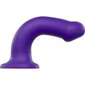 Фиолетовый фаллоимитатор-насадка Strap-On-Me Dildo Dual Density size L - 19 см. - Strap-on-me - купить с доставкой в Новочебоксарске