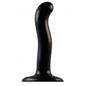 Черный фаллоимитатор-насадка Strap-On-Me P G spot Dildo size S - 16,4 см. - Strap-on-me - купить с доставкой в Новочебоксарске