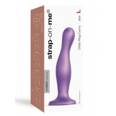 Фиолетовая насадка Strap-On-Me Dildo Plug Curvy size L - Strap-on-me - купить с доставкой в Новочебоксарске
