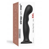 Черная насадка Strap-On-Me Dildo Plug P G size XXL - Strap-on-me - купить с доставкой в Новочебоксарске