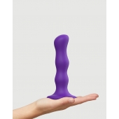 Фиолетовая насадка Strap-On-Me Dildo Geisha Balls size M - Strap-on-me - купить с доставкой в Новочебоксарске