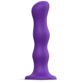 Фиолетовая насадка Strap-On-Me Dildo Geisha Balls size M - Strap-on-me - купить с доставкой в Новочебоксарске