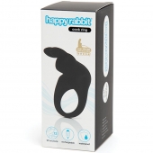Черное эрекционное виброкольцо Happy Rabbit Rechargeable Rabbit Cock Ring - Happy Rabbit - в Новочебоксарске купить с доставкой