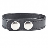 Кольцо на пенис SNAP COCK RING из искусственной кожи на клепках - BlueLine - в Новочебоксарске купить с доставкой