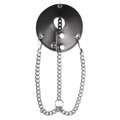 Утяжка для мошонки из искусственной кожи с цепочками PARACHUTE BALL STRETCHER - BlueLine - купить с доставкой в Новочебоксарске
