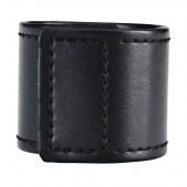 Хомут-утяжка для мошонки из искусственной кожи на липучке VELCRO BALL STRETCHER- 4 см. - BlueLine - в Новочебоксарске купить с доставкой