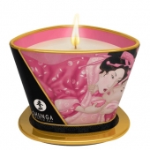 Массажная свеча Rose Petals с ароматом розы - 170 мл. - Shunga - купить с доставкой в Новочебоксарске
