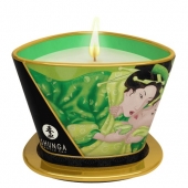 Массажная свеча Exotic Green Tea с ароматом зелёного чая - 170 мл. - Shunga - купить с доставкой в Новочебоксарске