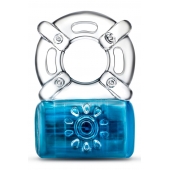 Синее эрекционное виброкольцо Pleaser Rechargeable C-Ring - Blush Novelties - в Новочебоксарске купить с доставкой