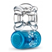 Синее эрекционное виброкольцо One Night Stand Vibrating C-Ring - Blush Novelties - в Новочебоксарске купить с доставкой
