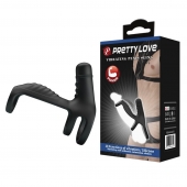 Черная вибронасадка на пенис Vibrating Penis Sling - Baile - в Новочебоксарске купить с доставкой
