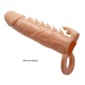 Телесная удлиняющая насадка Penis Sleeve Emmitt - 17 см. - Baile - в Новочебоксарске купить с доставкой