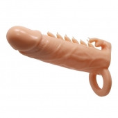 Телесная удлиняющая насадка Penis Sleeve Emmitt - 17 см. - Baile - в Новочебоксарске купить с доставкой