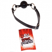 Силиконовый черный кляп-шарик на ремне Black Ballgag - Erotic Fantasy - купить с доставкой в Новочебоксарске