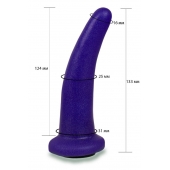 Фиолетовая гладкая изогнутая насадка-плаг - 13,3 см. - LOVETOY (А-Полимер) - купить с доставкой в Новочебоксарске
