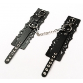 Узорчатые кожаные оковы с регулируемыми ремешками - Crazy Handmade - купить с доставкой в Новочебоксарске