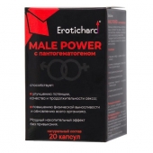 Капсулы для мужчин Erotichard male power с пантогематогеном - 20 капсул (0,370 гр.) - Erotic Hard - купить с доставкой в Новочебоксарске
