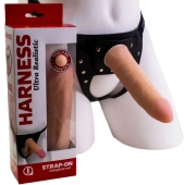 Страпон Харнесс из трусиков и насадки-фаллоса - 17,5 см. - LOVETOY (А-Полимер) - купить с доставкой в Новочебоксарске