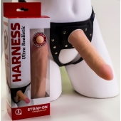 Страпон Харнесс из трусиков и насадки-фаллоса - 17,5 см. - LOVETOY (А-Полимер) - купить с доставкой в Новочебоксарске