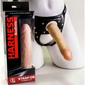 Телесная насадка-фаллос на трусиках с плугом - 16,5 см. - LOVETOY (А-Полимер) - купить с доставкой в Новочебоксарске