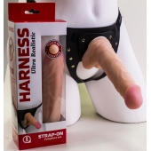 Страпон Harness из двух предметов: регулируемые трусики и насадка-фаллос - 17,5 см. - LOVETOY (А-Полимер) - купить с доставкой в Новочебоксарске