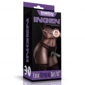 Женский темнокожий страпон Easy Strapon Set 7 Inch - 18 см. - Lovetoy - купить с доставкой в Новочебоксарске