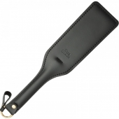 Черная кожаная шлепалка SitaBlack - 30 см. - Sitabella - купить с доставкой в Новочебоксарске