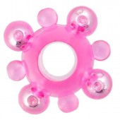 Эрекционное кольцо c бусинками - Toyfa Basic - в Новочебоксарске купить с доставкой