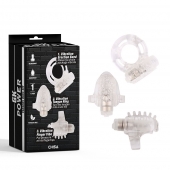 Набор из 3 прозрачных эрекционных колец с вибрацией Teasers Ring Kit - Chisa - в Новочебоксарске купить с доставкой