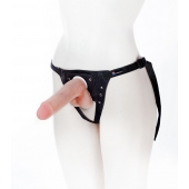Страпон с поясом Harness - 19 см. - LOVETOY (А-Полимер) - купить с доставкой в Новочебоксарске